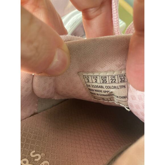 Sketchers Uno Light Metallic Iridescent Pink Sneakers ~ Comfy & Cool ~ Size 3 - Picture 5 of 7